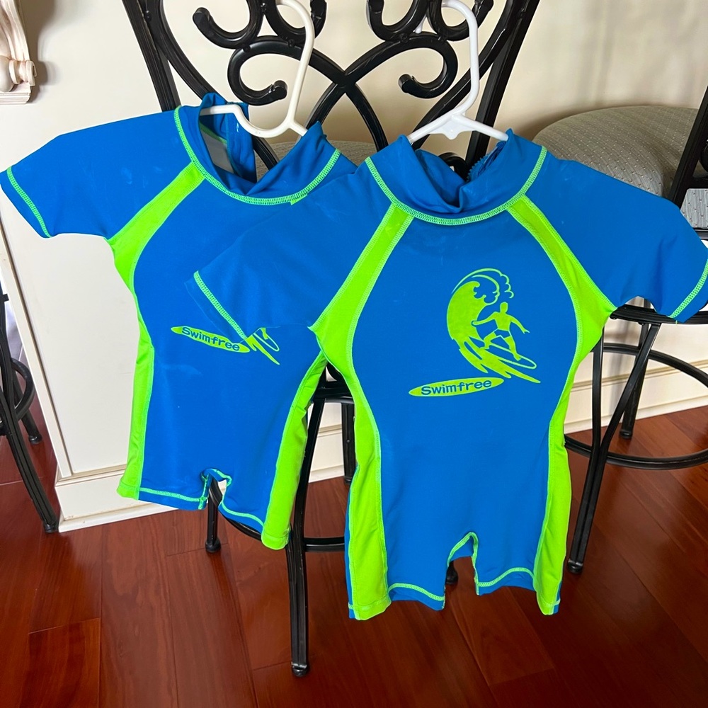 Swim Free kids float suit. Great for toddlers and keeps them buoyant.